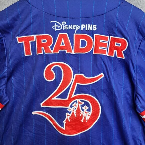 Disney Pin Trader Jersey Adult Small Blue Baseball Button Down Short Sleeve 2025 - Picture 4 of 10